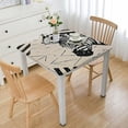 thumbnail image 1 of BANET  Designer Brown Tablecloth for Square Tables,Luxury Velvet Wrinkle Free with Animal Print Pattern Tablecloths,Decorative Table Cover Cloth for Kitchen Dining Room white, 1 of 8