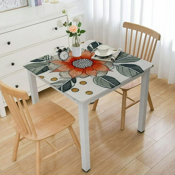 BANET Designer Tablecloth Rectangle for Tables,Italian Tablecloth,Provencal Country Tablecloths,FlowerBlue Pattern Table Cover for Kitchen Dining,Thanksgiving white