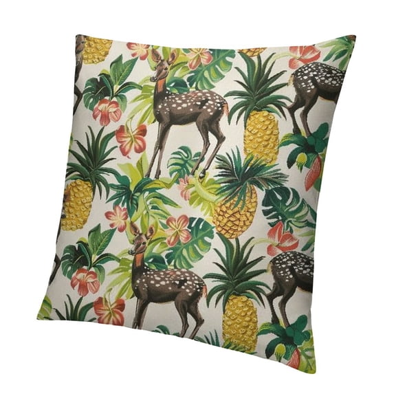 BANET Dog Pattern Throw Pillow Cases Short Plush Pillow Case Velvet Soft for Sofa Home Outdoor 18x18in