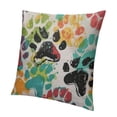 thumbnail image 1 of BANET  Dog Paw Throw Pillow Covers Vintage Animal Paw Pattern Short Plush Pillowcase Home Decor Cushion Case for Couch Sofa Bed, Super Soft &amp; Comfortable 20x20in, 1 of 5