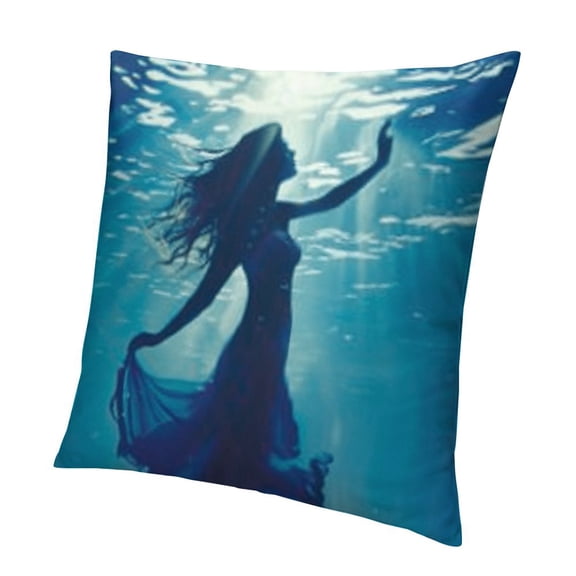 BANET Doule-Sided Throw Pillow s, Square Couch Hidden Zipper 18x18in