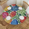 thumbnail image 1 of BANET Easter Eggs Round Tablecloth Round Easter Table Cloth Decorative Fabric Table Cover for Picnic Indoor Outdoor 46"-50, 1 of 8