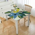 thumbnail image 1 of BANET  Elastic Edged Flannel Backed Vinyl Fitted Table Cover - Contemporary Lemon Pattern- Fits Square Tables white, 1 of 7