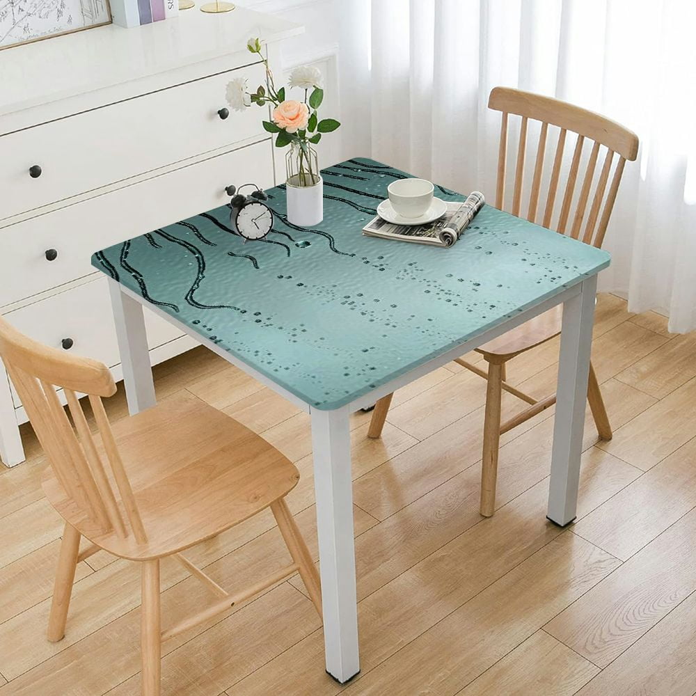 BANET Elastic Edged Polyester Fitted Table Cover, Soft Color Strings ...