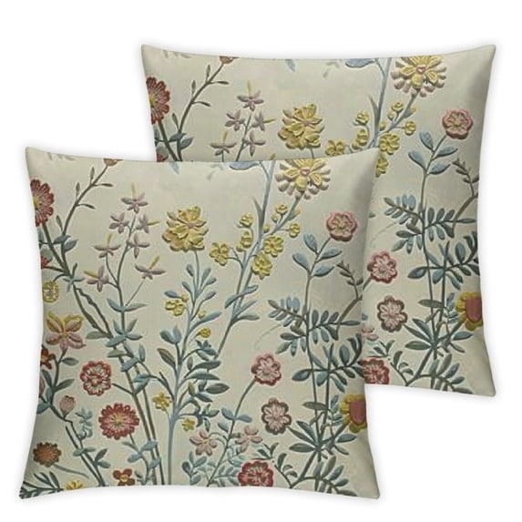 BANET Pack of 2 Spring Decorative Pillowcases for Home 12x12in