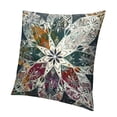thumbnail image 1 of BANET  Ethnic Decorative Throw Pillow Case, Vintage Style Oriental Composition with Mandala Flowers and Peacock Feathers, Couch Bedroom Living Room Cushion Cover 18x18in, 1 of 5