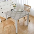 thumbnail image 1 of BANET  Fabric Tablecloth, Jacquard Fabric Table Cloth for Rectangle Table, Advanced Water Resistance, Fade, and Wrinkle Resistant Table Cloth, Geometric Lattice Pattern white, 1 of 7