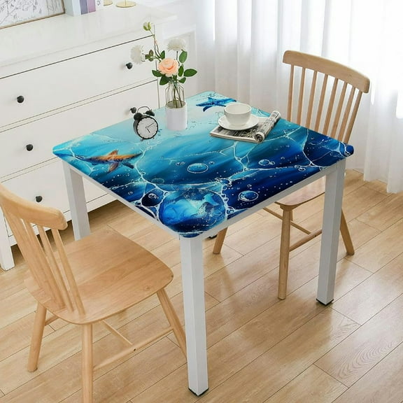 BANET Fabric Under The Sea Party Ocean Theme Table Cover Table Decoration Wedding Party Supplies white