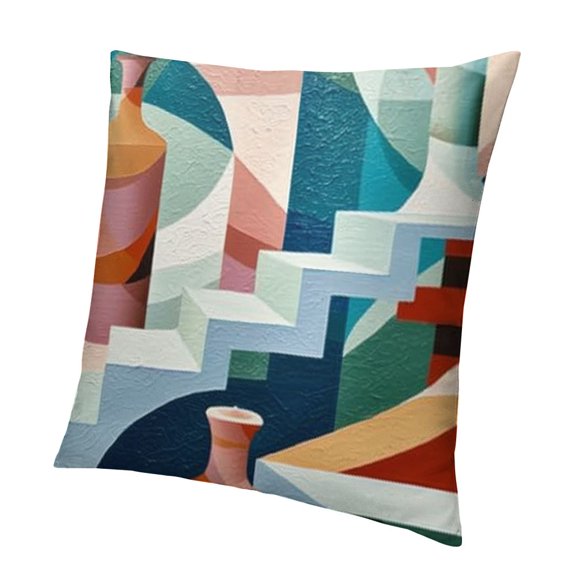 BANET Fall Pillow Covers Halloween Throw Pillow Loose Outdoor Pillow Nordic Abstract Pattern Square Cushion White