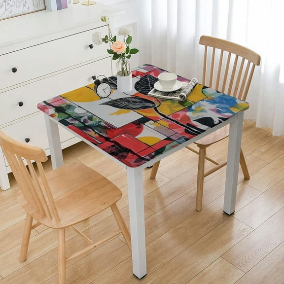 BANET Fall Table Cloth Square Spotted Print Kitchen Table Decorations Dinner Parties Fall Or white