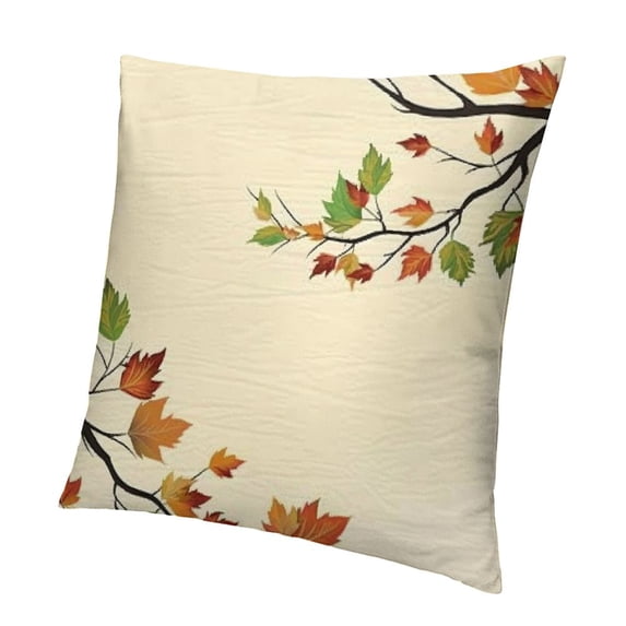 BANET Fall Throw Pillow Cushion Cover, Leaf Group Motion in Transition from Summer to Winter Season Theme, Decorative Rectangle Accent Pillow Case 18x18in
