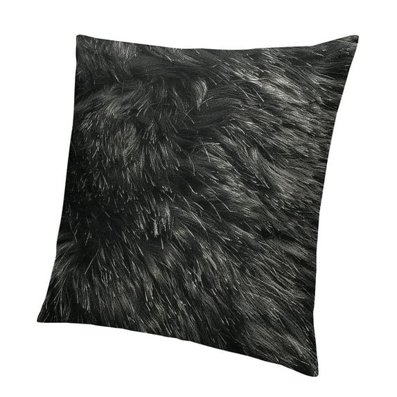 BANET Faux Fur Throw Pillow Cases, Soft Furry Pillowcases, Marble Print Decorative Pillow Covers for Bed Couch Zipper Closure 12x12in