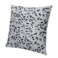 thumbnail image 1 of BANET Fish Throw Pillow Cushion Cover, Sketch Drawing with Detailed Fish Scales Pattern Eastern Marine Life, Zippered Double-Side Digital Print Decor 18x18in, 1 of 5