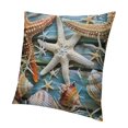 Fishing Net Square Throw Pillow Covers , Summer Decorative Couch