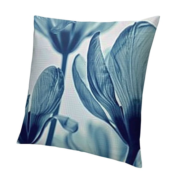 BANET Flower Throw Pillow , Bunch of Different Size Complex Structures of Art Print, Decorative Square Accent Pillow Case 12x12in