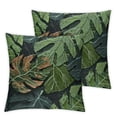thumbnail image 1 of BANET  Forest Green Throw Pillow Cover Set of 2, Camouflage Pattern of Palm Leaves Tropical Nature Themed Foliage, Decorative Square Covers for Couch Bed &amp; Sofa,Sage Green Pale Green 12x12in, 1 of 7
