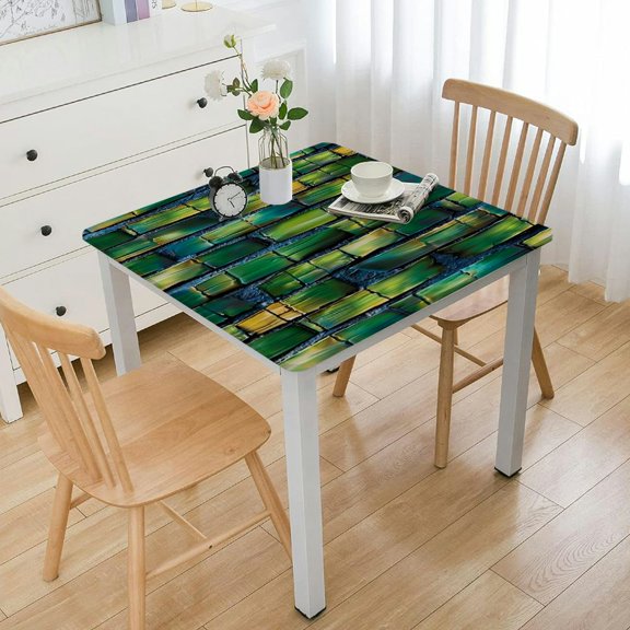 BANET Forest Tablecloth, Digital Style Image of Horizontal Tree Branches Nature Inspired Art Illustration, Rectangular Table Cover for Dining Room Kitchen Decor White