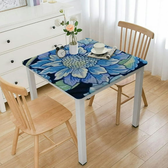 BANET French Country Floral Print Tablecloth Square Cotton Table Linen Beach Sheet Beach Throw Square Tablecloth white