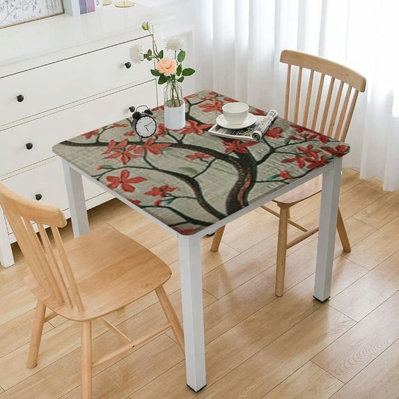 BANET French Linen Table Cloth Soft Breathable Tabletop Cover Dacorative Kitchen Dining Tablecloth for Rectangular Tables for Parties,Holiday white