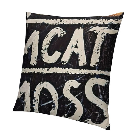 BANET Funny English Quotes Throw Pillow Cover Home Bedroom Decor White Black Pillow Cases Cushion Covers Pillow Shams Standard, Eat More Ass 12x12in