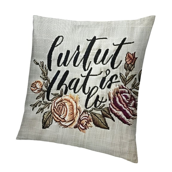 BANET Funny Throw Pillow Cushion Cover, Later Relaxing Lifestyle Message Do Not Worry Encouragement Calligraphy, Decorative Square Accent Pillow Case 20x20in