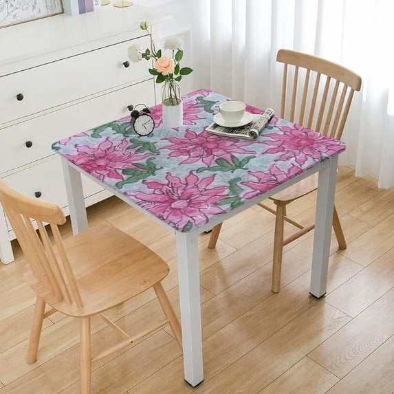 BANET Gulbahar Square Tablecloth, Handblock Print Table Cloth for Kitchen Dining Linen I Weddings, Outdoors, Parties, Home Decor white