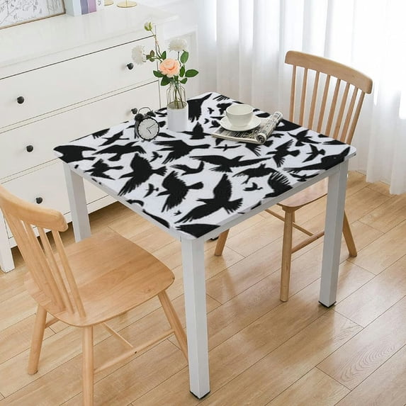 BANET Halloween Party Square Table Cloth Cover Decorations Square Tablecloth for Home Dining Room Kitchen Decor white