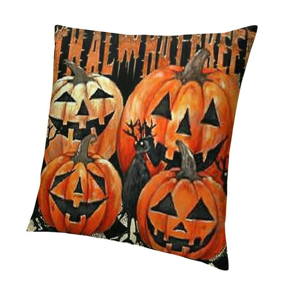 BANET Halloween Pillow Covers Witch’s Leg Pumpkin Happy Halloween Pillows Decorative Throw Pillows Cases Outdoor Fall Pillows Halloween Decorations for Home Couch Decor 18x18in