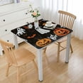 thumbnail image 1 of BANET Halloween Pumpkins Tablecloth for Square. Washable Polyester for Dining Table, Buffet Parties and Camping white, 1 of 7