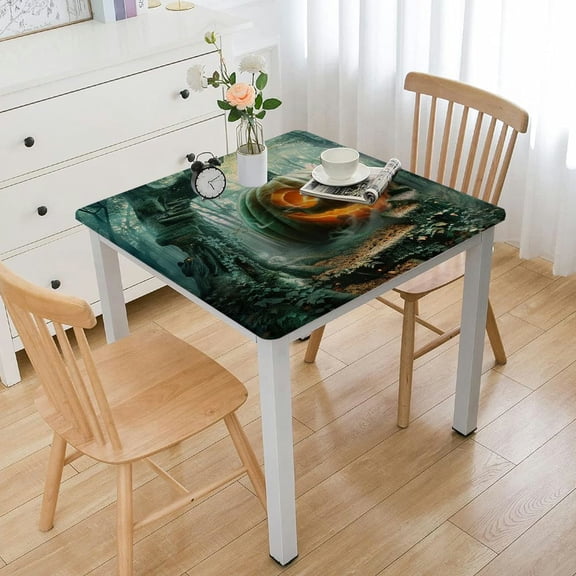 BANET Halloween Tablecloth, of Halloween Pumpkin Twilight Party Art, Dining Room Kitchen Rectangular Table Cover White