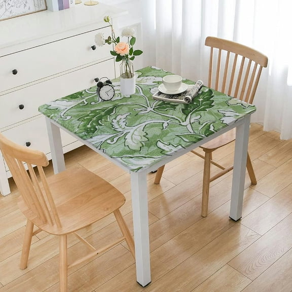 BANET Hand Block Print Tablecloth Washable Easter Thanksgiving/Christmas Parties/Wedding Use,Fall décor Farmhouse Dining Tablecloth (Square) white