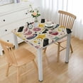 thumbnail image 1 of BANET Hand Draw Seamless Pattern Summer Square Fitted Tablecloth, Elastic Edge, Waterproof Elastic Table Cover, Table Cloth for Home Outdoors Decorate  white, 1 of 7