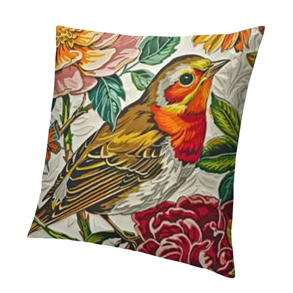 BANET Hand Painting Flowers Pattern Decorative Soft Throw Pillow Case Cushion Covers White