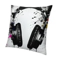 thumbnail image 1 of BANET Headphones Throw Pillow Covers Decorative Pillowcase Square Cushion Cases for Home Sofa Bedroom Livingroom 20x20in, 1 of 5