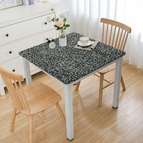 BANET Heavy Duty Vinyl Tablecloth with Flannel Backing Waterproof Oil-Proof PVC Table Cloth Stain-Resistant Wipeable Rectangle or Square Table Cover White