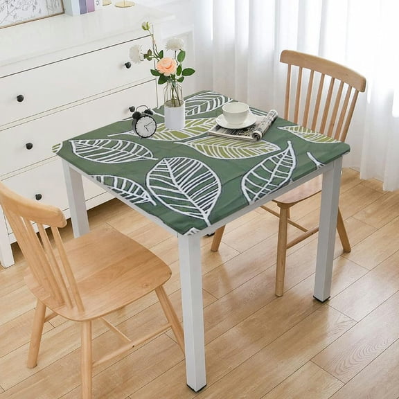 BANET Heavy Duty Vinyl Tablecloth with Flannel Backing Waterproof Oil-Proof PVC Table Cloth Stain-Resistant Wipeable Rectangle or Square Table Cover white