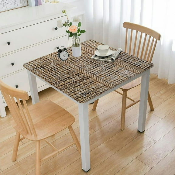 BANET Heavy Duty Vinyl Tablecloth with Flannel Backing Waterproof Oil-Proof PVC Table Cloth Stain-Resistant Wipeable Rectangle or Square Table Cover white
