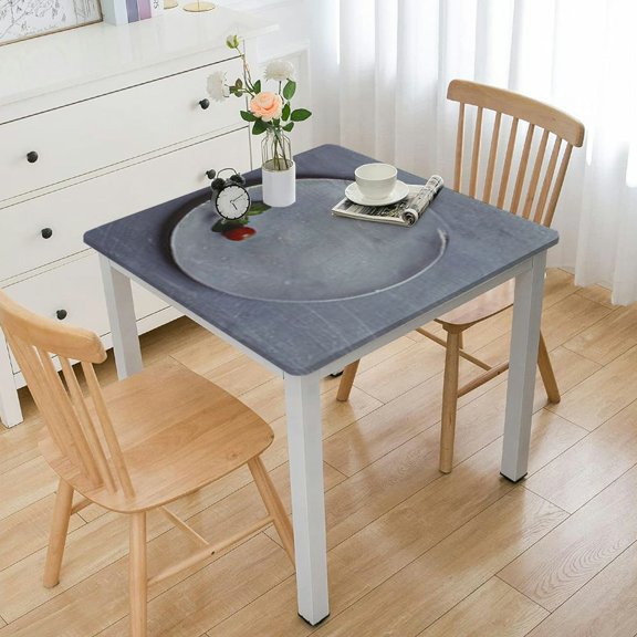 BANET Heavy-Duty Vinyl Tablecloth Protector Square white