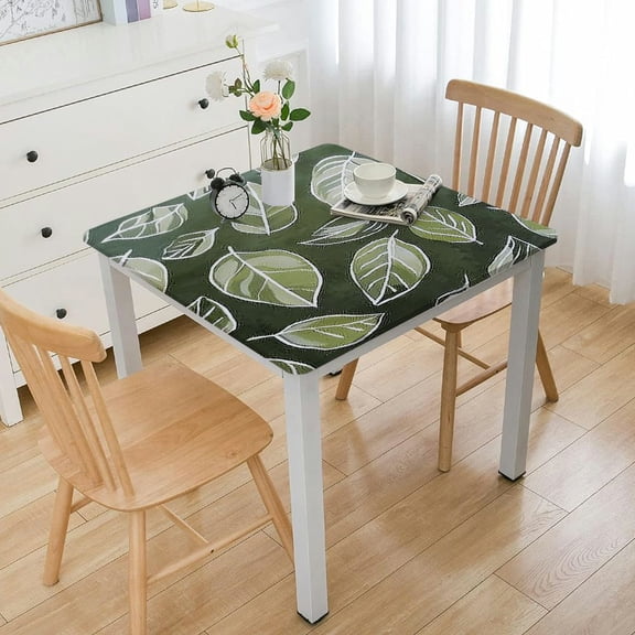 BANET Heavy Duty with Backing Oil-Proof Table Cloth Stain-Resistant Wipeable Rectangle or Square Table Cover white