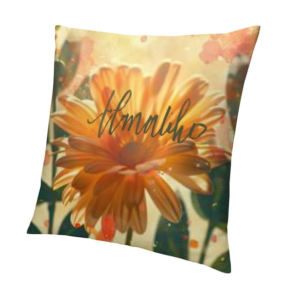 BANET Hello Summer Vibes Palm Leaves Decorative Throw Pillow Covers, Sunshine Tropical Plant Monstera Porch Outdoor Pillowcase, Green Pink Stay Awhile Hawaii Cushion Case Home Decor White