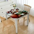 thumbnail image 1 of BANET Holiday Forest Friends Cottage Style Flannel Back Vinyl Christmas Tablecloth White, 1 of 7
