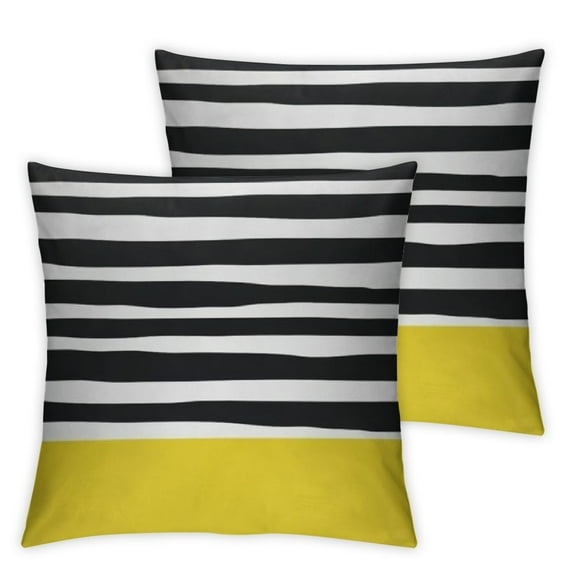 BANET Home Decorative Throw Pillows Covers Set of 2 Outdoor Pillowcase for Livingroom Bedroom, Stripes Block Pillow Cushion Covers for Man Woman 20x20in