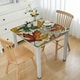 thumbnail image 1 of BANET Home Fashions Harvest Leaves Water- and Stain-Resistant Vinyl Tablecloth with Flannel Backing white, 1 of 8