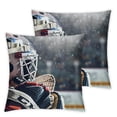 thumbnail image 1 of BANET Ice Hockey Throw Pillow Covers set of 2 Pillow Covers for Kids Boys Teens Girls Sports Game Event Cushion Covers for Home Sofa Bed Decor Winter Sports Decorative Pillow Covers 24x24in, 1 of 7