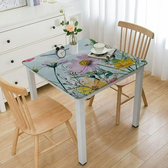 BANET Indoor Outdoor Stain and Wrinkle Resistant Polyester Fabric Table Cloth Wipe Clean Decorative Table Cover for Dining Table Buffet Party white