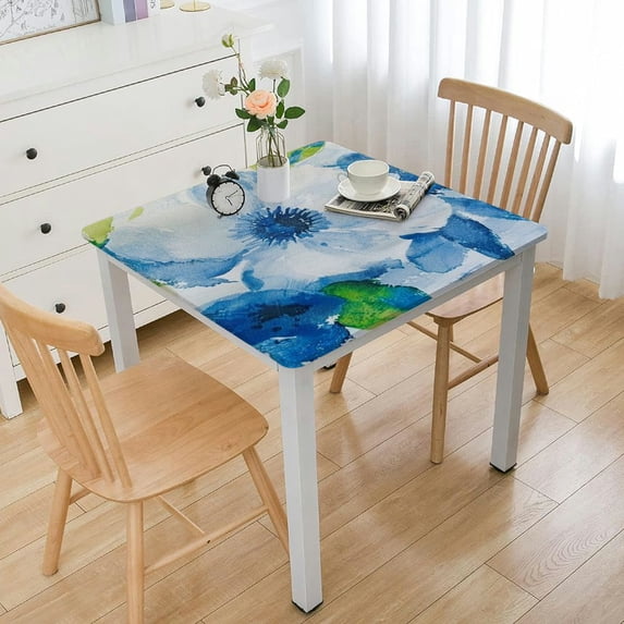 BANET Indoor Outdoor Tabletop for Spring Summer Decorations, Picnics and Dinner Parties - Stain and Water Resistant, Spring Blossoms, Tablecloth white