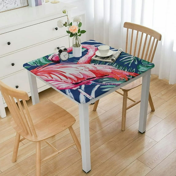 BANET Indoor Outdoor Tabletop for Spring Summer Decorations, Picnics and Dinner Parties - Wrinkle Free, Stain and Water Resistant, Dancing, Tablecloth white