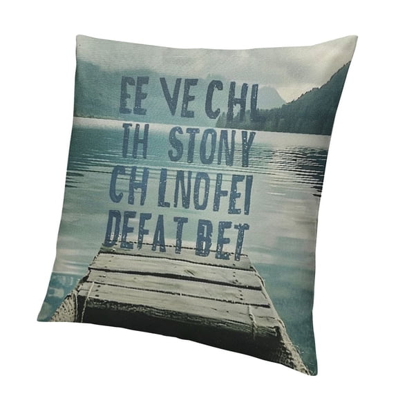 BANET  Lake House Decor Pillow Covers, Lake House Gifts,  Pillow Cover , Lake Decor Lake Pillows Lake Themed Decor Lake Life Decor(Blue) 22x22in