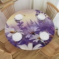 thumbnail image 1 of BANET Lavender Flower Round Decorative Tablecloth, Table cover, Coffee Table Tablecloth 31"-35, 1 of 8