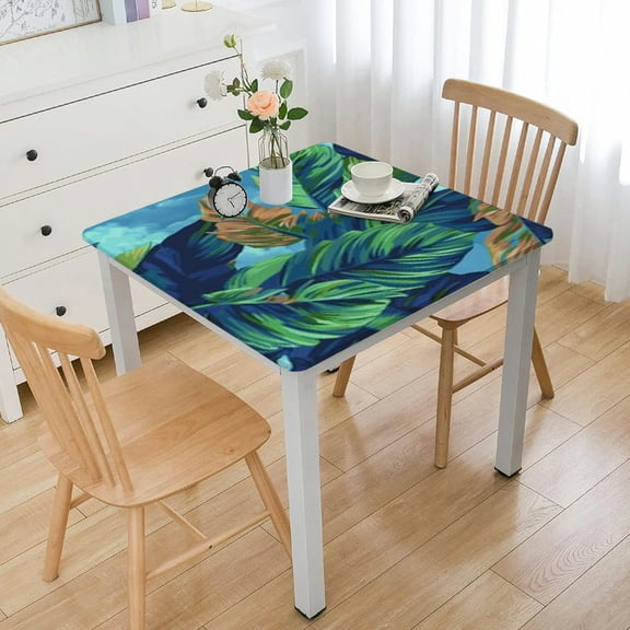 BANET Leaf Party Rectangle Table Cloth Cover Decorations Rectangle Dining Room white